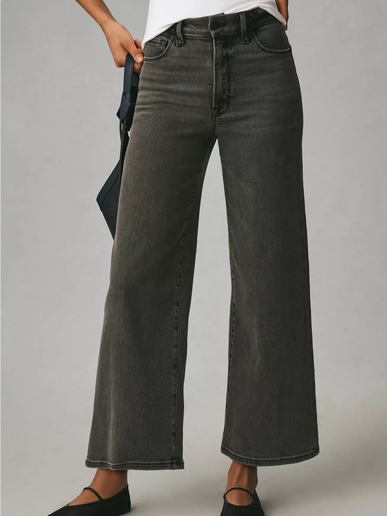 Good American Denim - Good American Good Waist Palazzo Crop Jeans